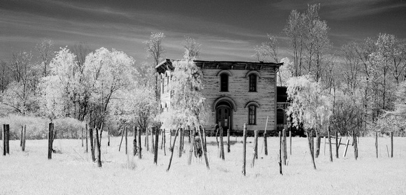 Erie Canal Village Shull House Infrared
